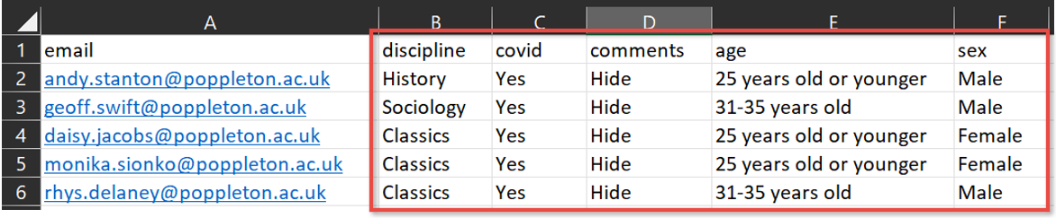 Pre-population data in a respondent file