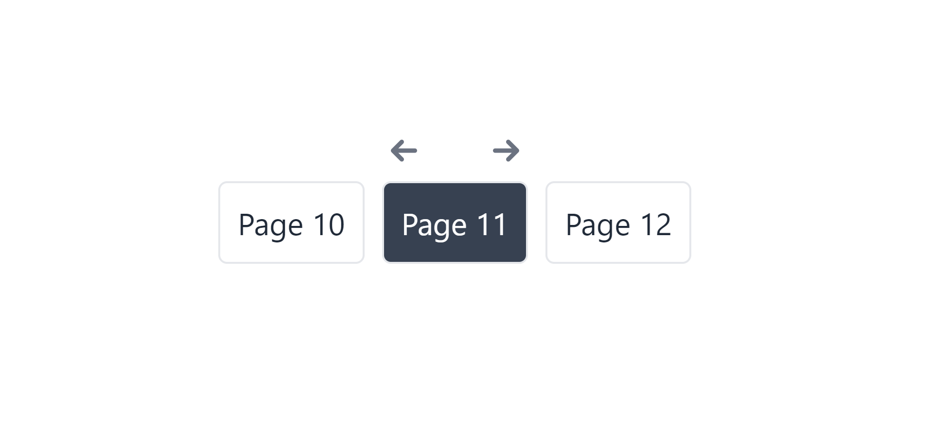An example of move page left/right arrows on the survey builder.