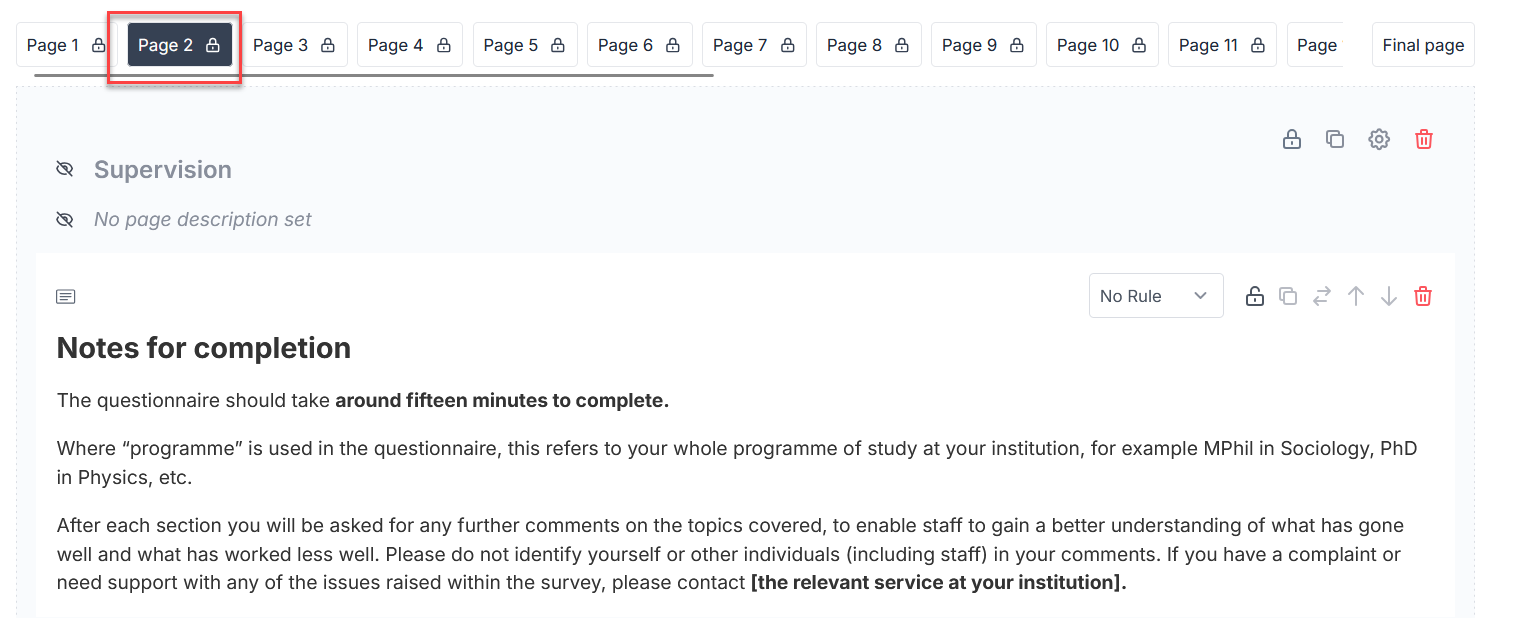 Red box highlighting page 2 notes for completion.
