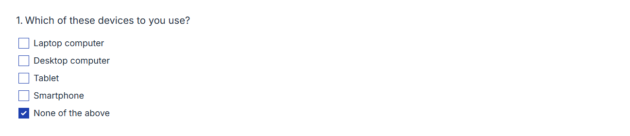 An example of a none of the above question