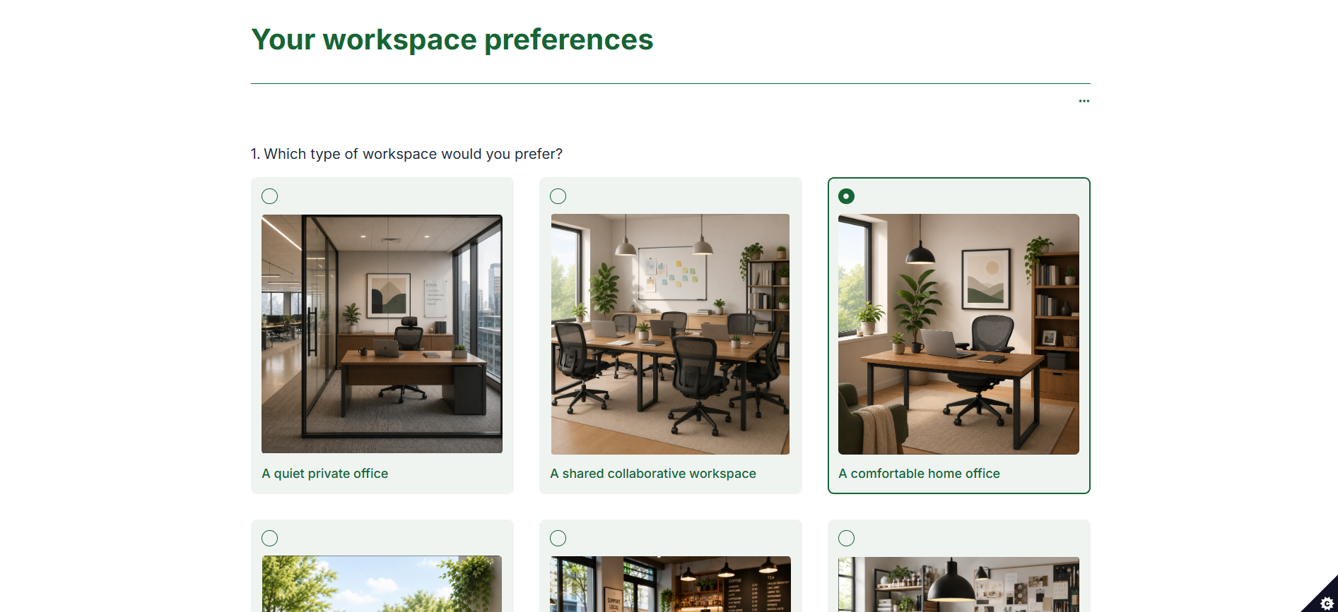 Image choice question